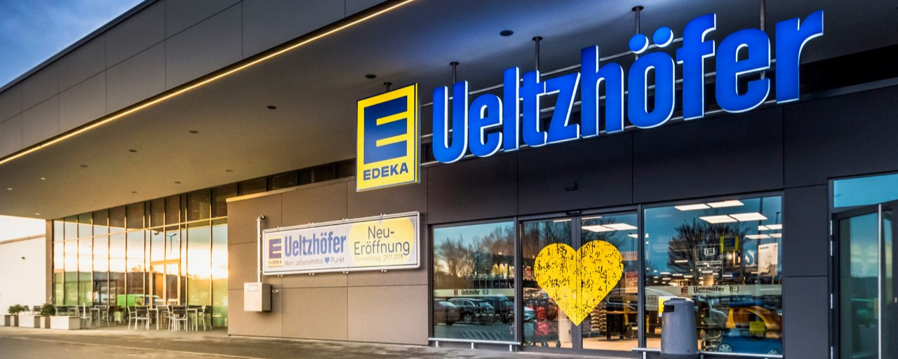 Haupteingang des Lebensmittelhandels EDEKA Ueltzhöfer aus Ellhofen