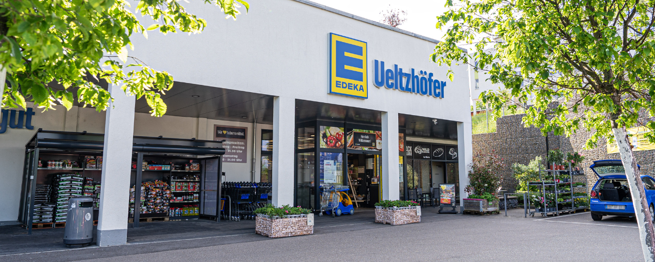 Haupteingang des Lebensmittelhandels EDEKA Ueltzhöfer aus Neuenstadt