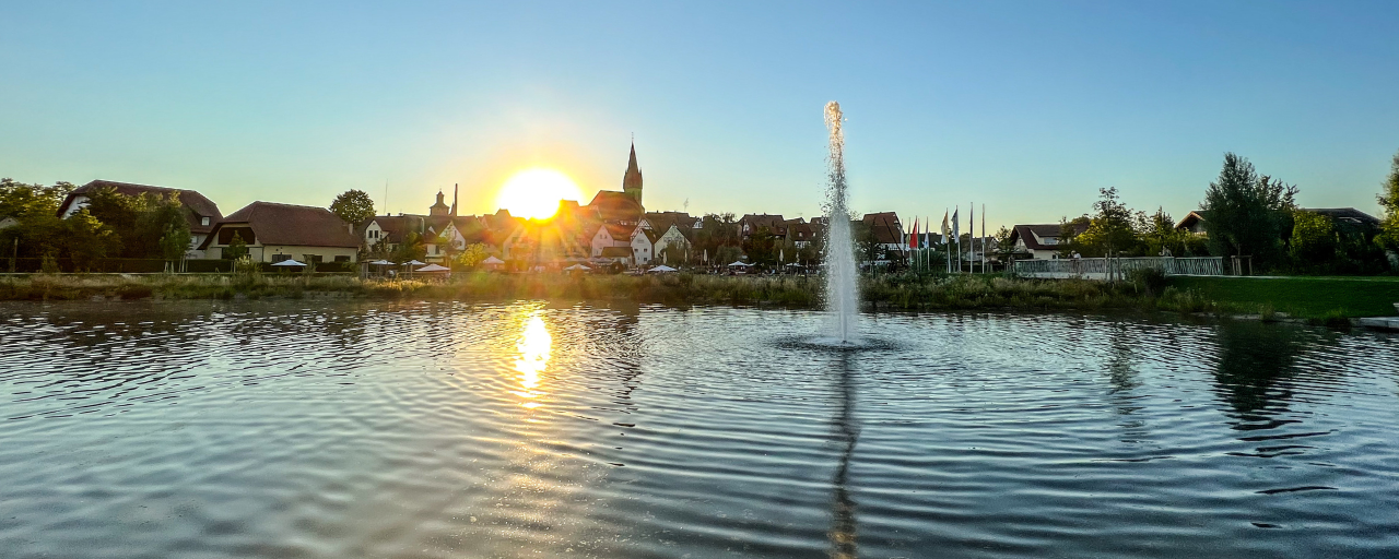 Aussicht auf Wasser in der Stadt Eppingen.