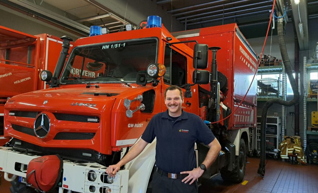 Philipp Bauer ist Auszubildender bei der Berufsfeuerwehr Heilbronn.