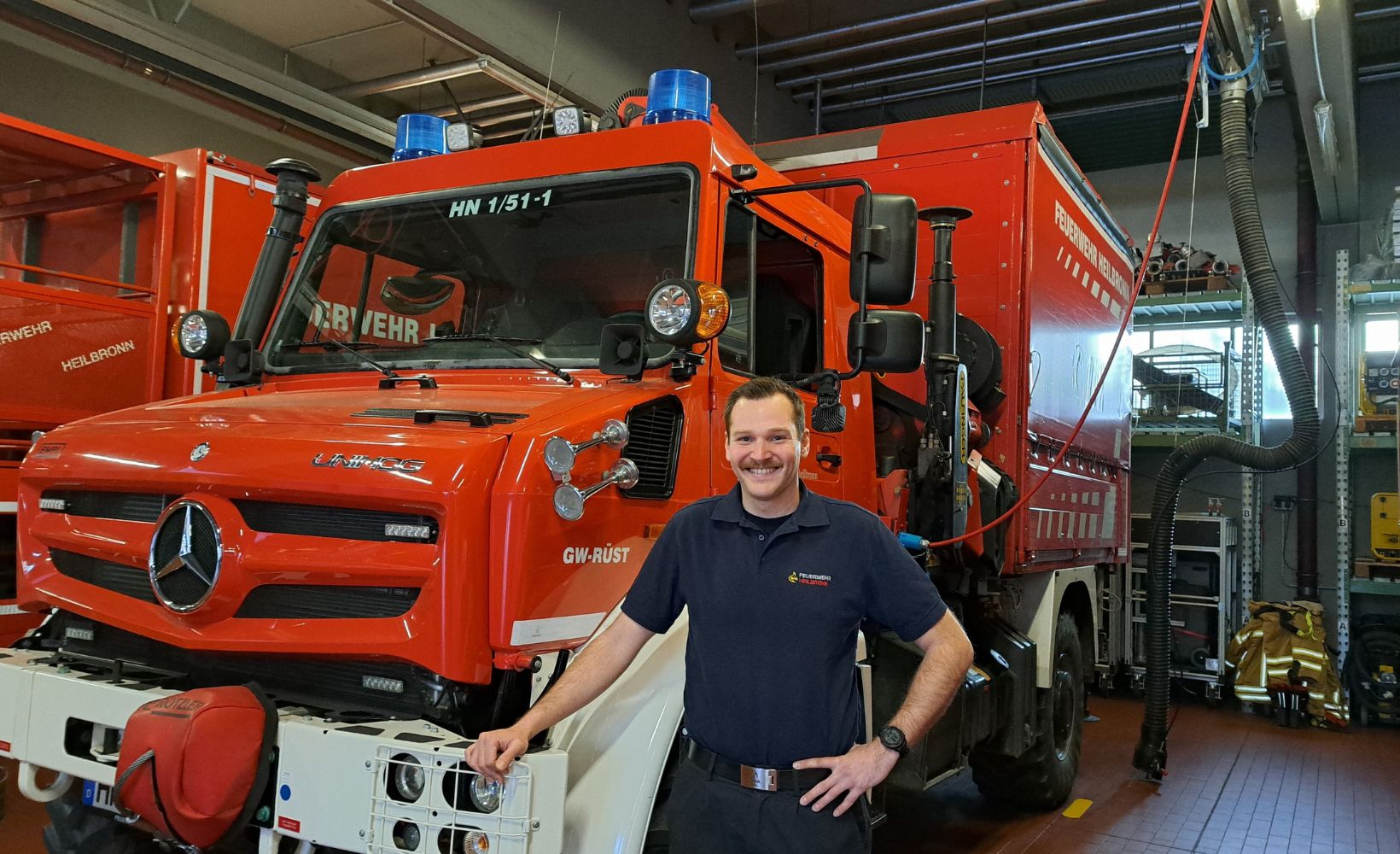 Philipp Bauer ist Auszubildender bei der Berufsfeuerwehr Heilbronn.